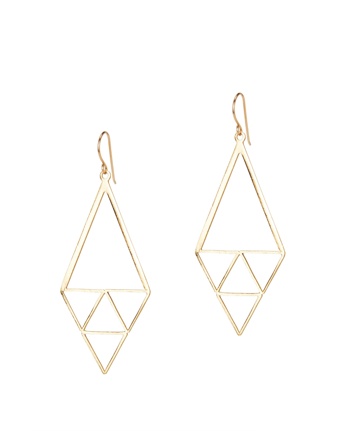 Inner Triangle Earrings - Gold