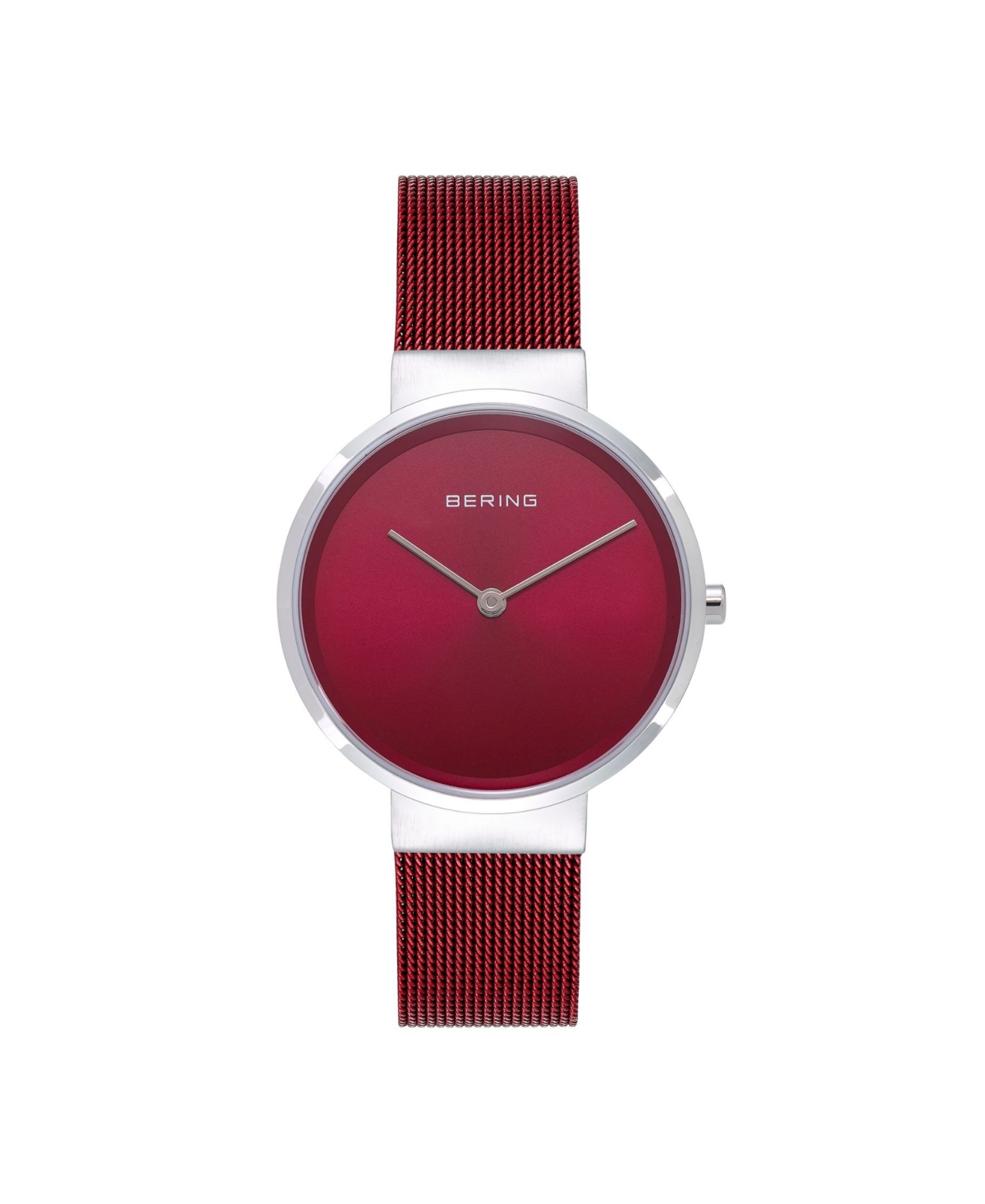 Women's Classic Red Stainless Steel Mesh Bracelet Watch 31mm - Red