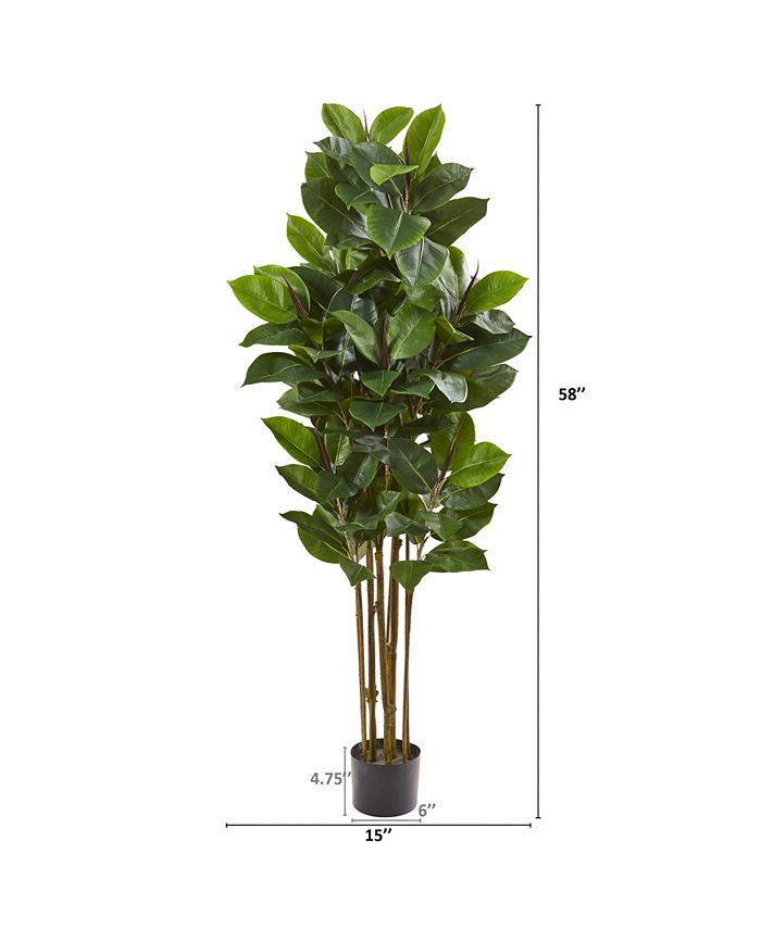 Nearly Natural - 58" Rubber Leaf Artificial Tree