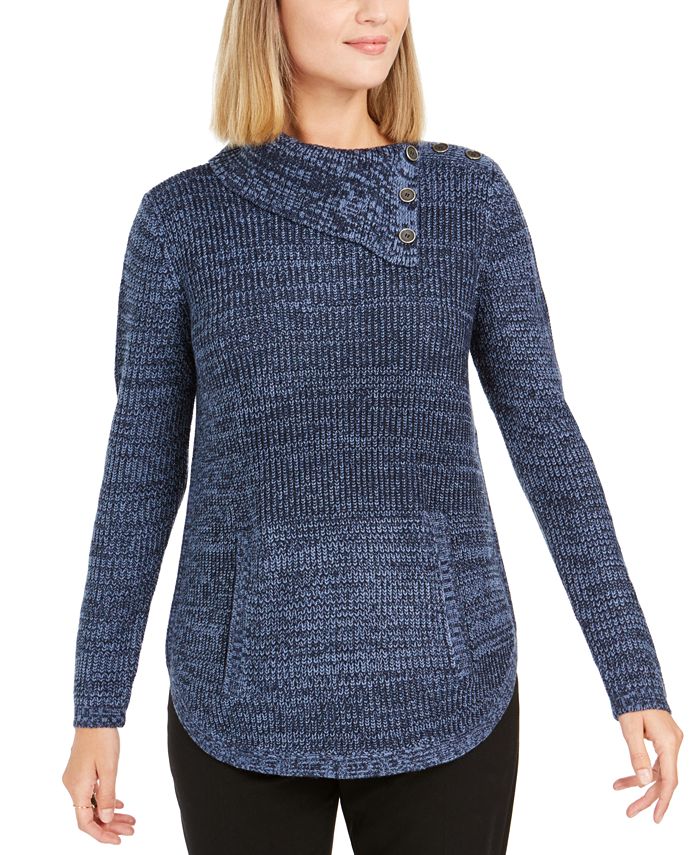 Style & Co Petite Envelope-Neck Sweater, Created for Macy's - Macy's