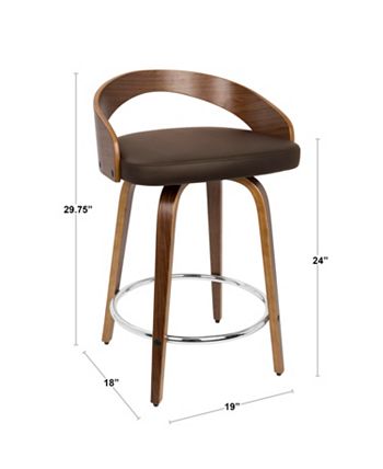 Lumisource Grotto 24 Counter Stool, Lumisource Grotto Mid Century Counter Stool Setting Instructions