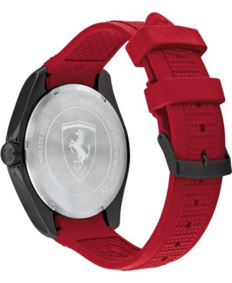 Ferrari Men's Speedracer Red Silicone Strap Watch 44mm