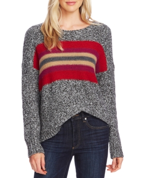 VINCE CAMUTO COLORBLOCKED STRIPE SWEATER
