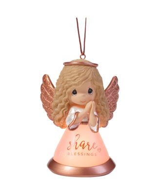 Precious Moments Share Blessings Resin And Glass LED Angel Ornament ...