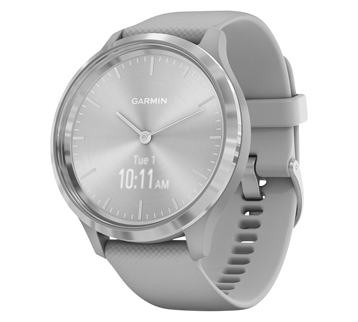 Unisex vivomove 3 Style Gray Silicone Strap Hybrid Touchscreen Smart Watch 44mm - Powder Gray