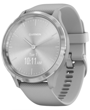 Shop Garmin Unisex Vivomove 3 Style Gray Silicone Strap Hybrid Touchscreen Smart Watch 44mm In Powder Gray