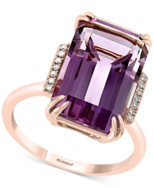 image of Effy Amethyst (7-5/8 ct. t.w.) & Diamond Accent Ring in 14k Rose Gold