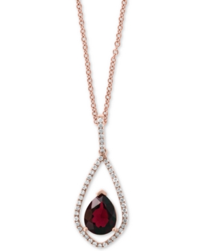 image of Effy Rhodolite Garnet (1-3/8 ct. t.w.) & Diamond (1/5 ct. t.w.) 18