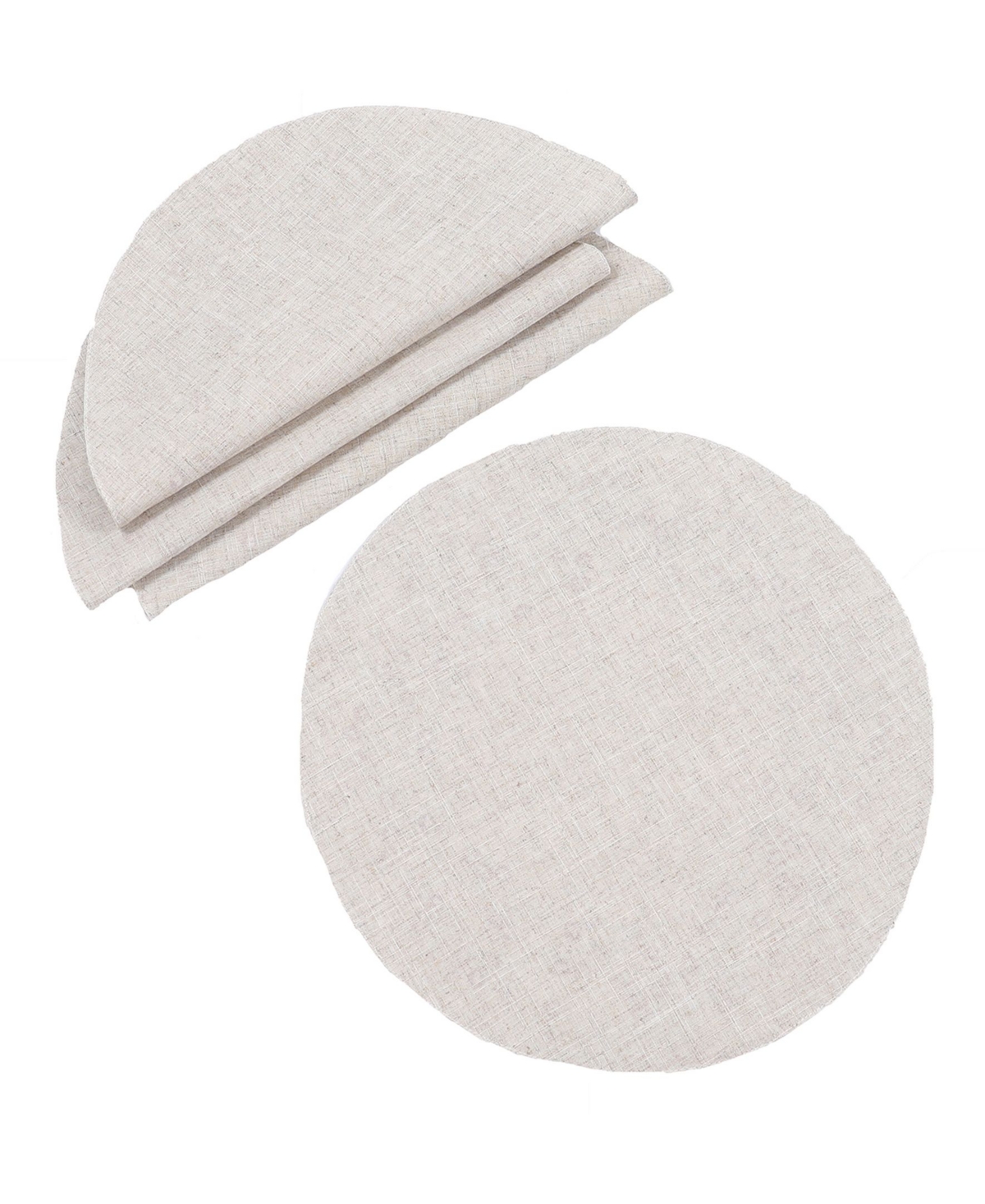 Manor Luxe Christmas Pine Cone Crewel Embroidered Placemats, Set of 4