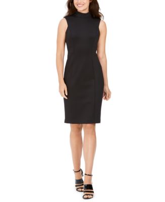 Calvin Klein Mock-neck Sheath Dress - Macy's