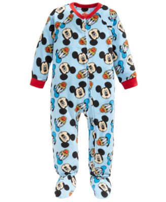 AME - Toddler Boys 1-Pc. Fleece Mickey Mouse & Donald Duck Footie Pajamas