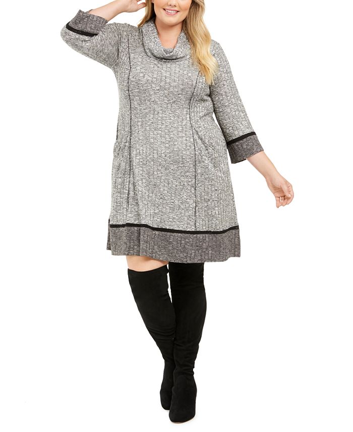 Plus size sweater deals dress with leggings