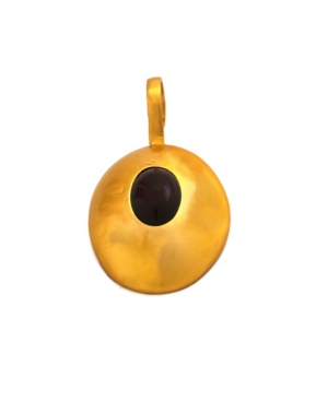 image of Stephanie Kantis Pebble Cabochon Dark Amethyst Pendant