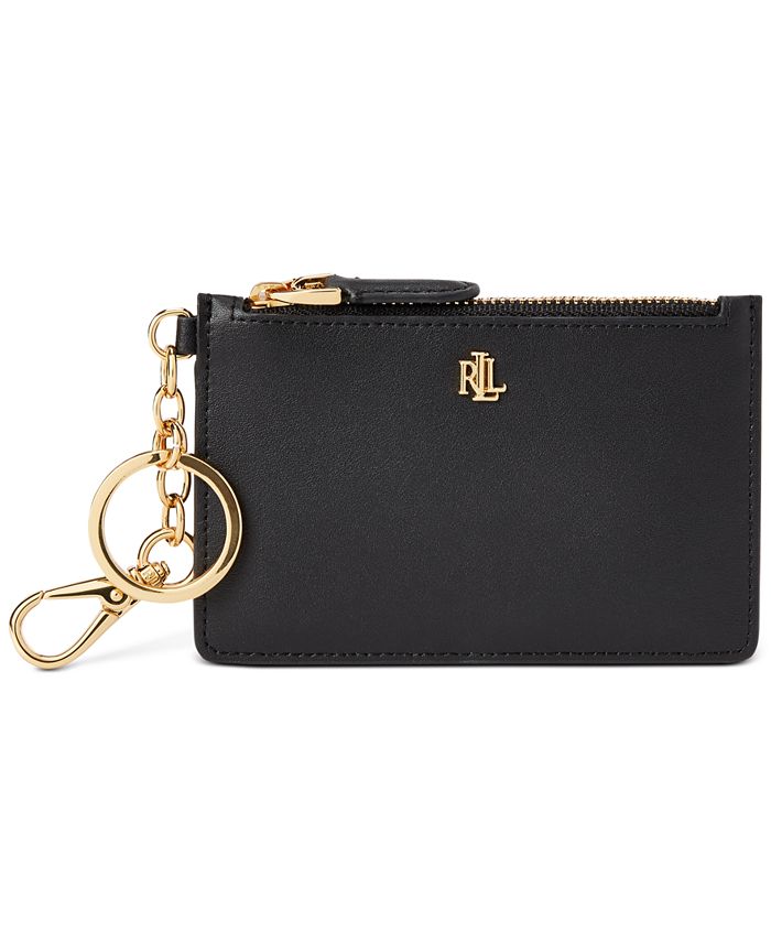 Lauren Ralph Lauren Leather Zip Card Case - Macy's