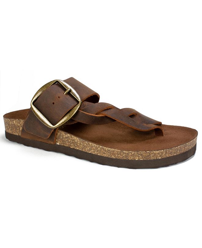 white leather footbed sandals