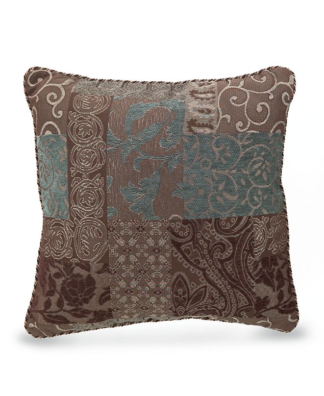 Croscill Galleria Brown 18" Square Decorative Pillow