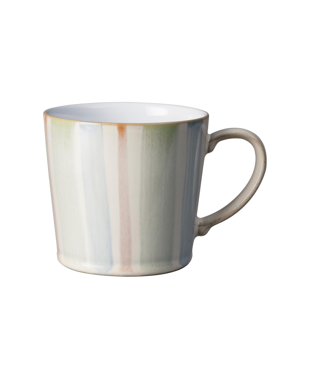 Multi Stripe Painted Large Mug - Multi Colored And Hand Painted