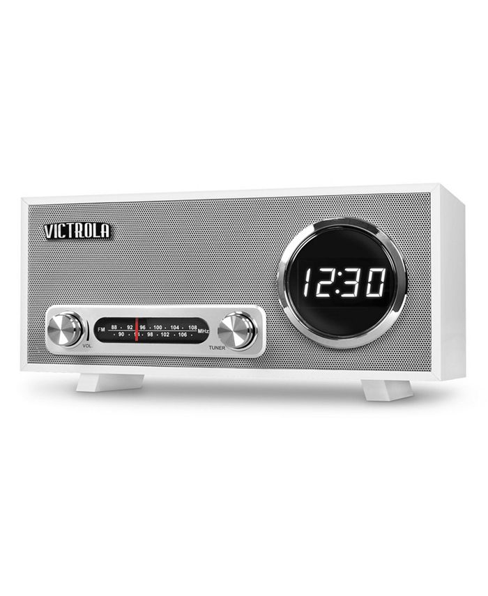 Victrola Bluetooth Digital Clock Stereo with FM Radio and USB Charging
