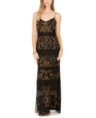 adrianna papell beaded gown macys