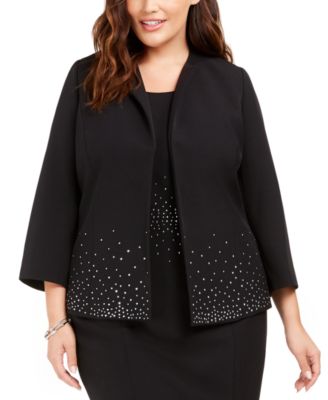 Kasper - Plus Size Jeweled Blazer