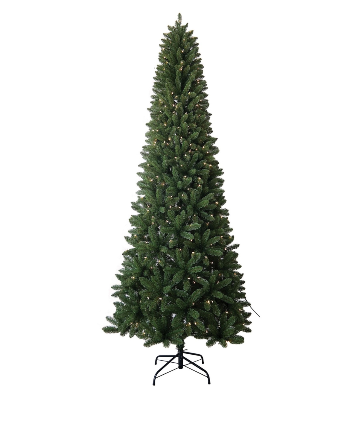 9" Pvc Slim Tree with 450 Ul Lights - Green