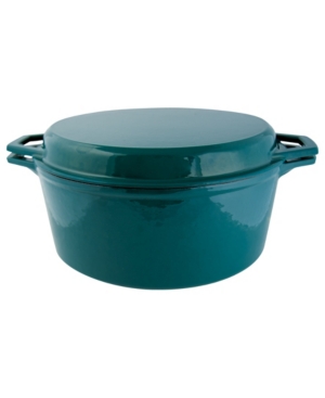 Taste of Home 7 Qt Enameled Cast Iron Dutch Oven with Grill Lid