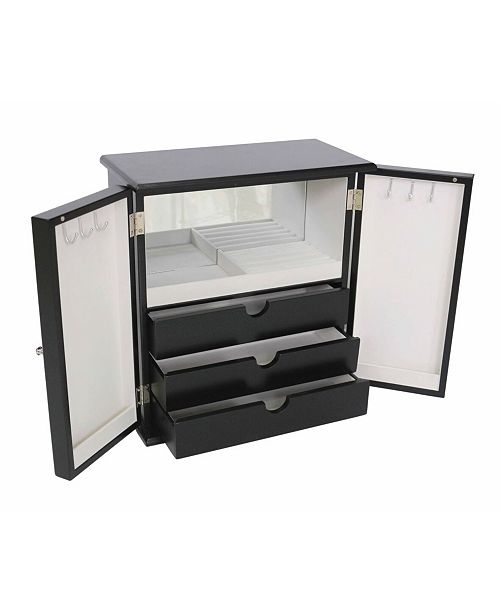 Pko Inc Modern Mirrored Door Jewelry Box Reviews Home Macy S