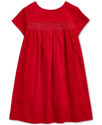 macys girls red dress