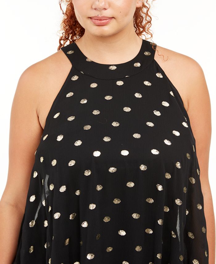 Love Squared Trendy Plus Size Lace Illusion Maxi Dress 1X