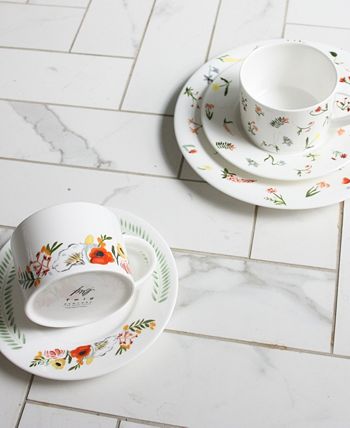 Twig New York - Language of Flowers Set of Two Cups Saucers