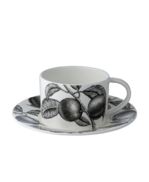 Twig New York Olive Market Cup Saucer In White With Black Design