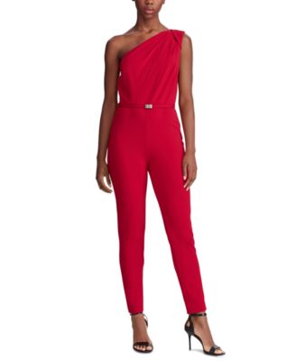 off the shoulder jersey jumpsuit