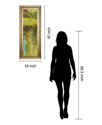 Aller Chartreuse by Patrick St. Germain Framed Print Wall Art - 18" x 42"