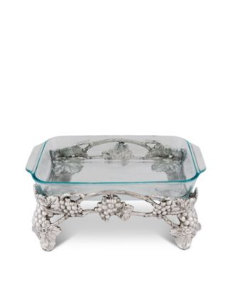 Aluminum Grape Pattern Pyrex Casserole Elevated Dish Holder