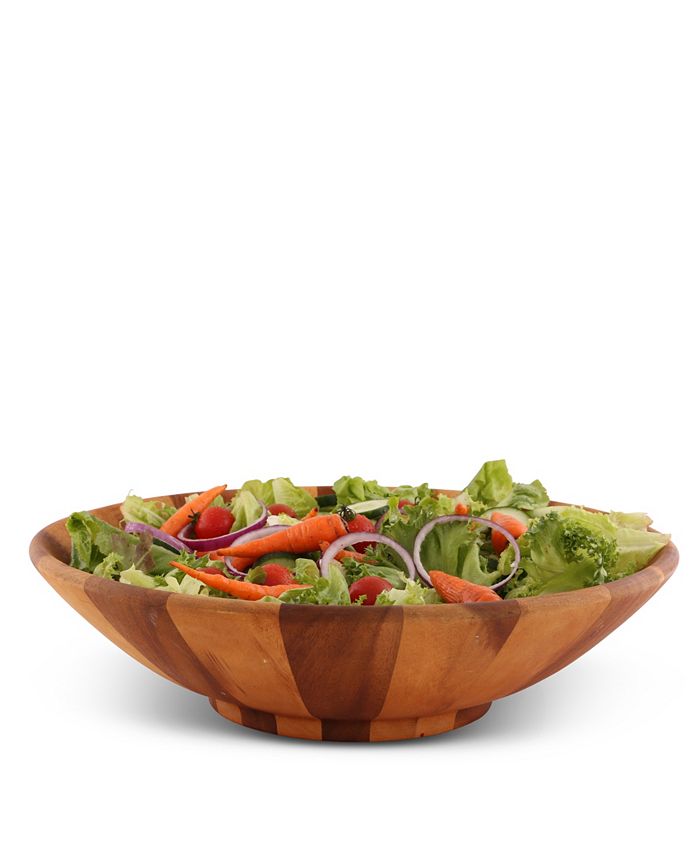 Arthur Court Salad Bowl Acacia Wood Serving for Fruits or Salads Wok