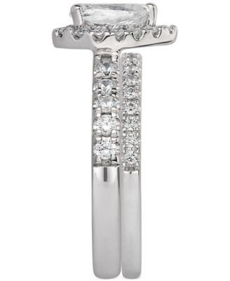 GIA Certified Diamond Pear Bridal Set (1-1/2 ct. t.w.) in 14k White Gold