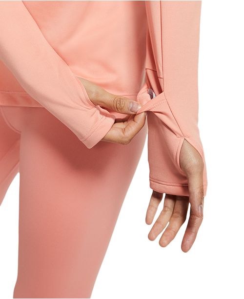 swoosh half zip running jacket