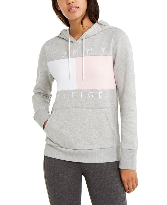 Tommy Hilfiger Colorblock Logo Hooded Sweatshirt, Created for Macy's ...