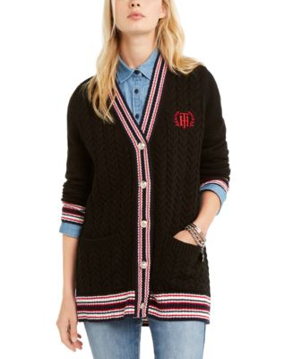 Tommy Hilfiger Women's Speckled Waffle-Knit Cardigan Top and Pajama Pants  Set - Macy's