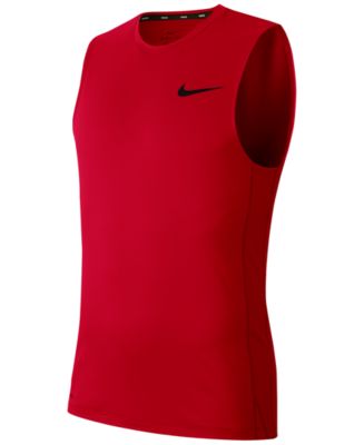 Nike Pro Dri-Fit Red Tank Top Sleeveless Compression Women Size M