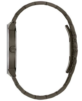 Bulova - Men's Millennia Diamond-Accent Gray Stainless Steel Bracelet Watch 42mm