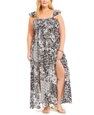 plus size maxi dress swim cover up