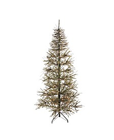 7' Pre-Lit Slim Warsaw Twig Artificial Christmas Tree - Clear Lights