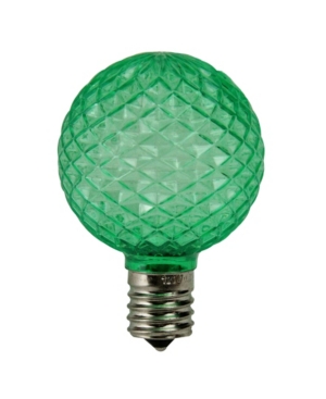 Shop Northlight Pack Of 25 Faceted G50 Led Green Christmas Replacement Bulbs