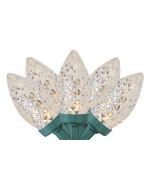 Northlight Set of 100 Warm White Faceted Led C7 Christmas Lights - Green Wire