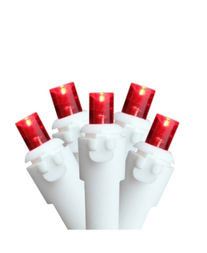 Northlight Set Of 50 Red Led Wide Angle Christmas Lights - White Wire