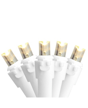 Northlight Set Of 50 Warm White Led Wide Angle Christmas Lights - White Wire
