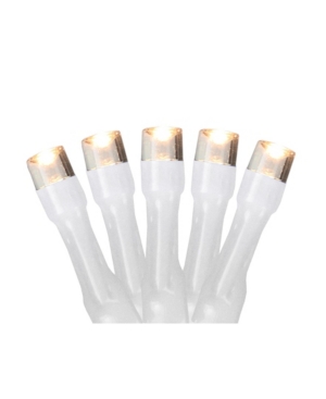 Northlight Set of 20 Battery Operated Warm White Led Wide Angle Christmas Lights - White Wire