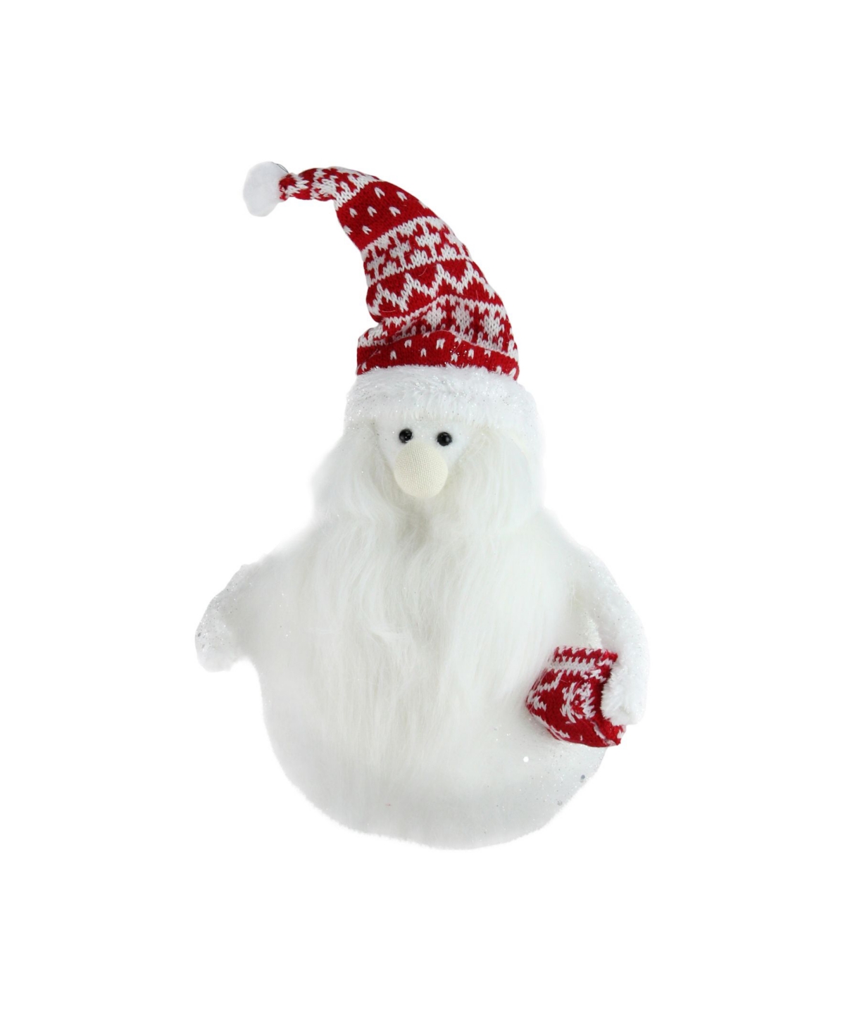 9.25" Red and White "Nordic Noah" Santa Gnome Christmas decoration - White