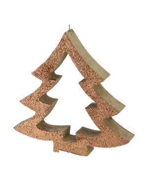 Northlight 7" Copper Glittered Cutout Tree Christmas Ornament In Brown